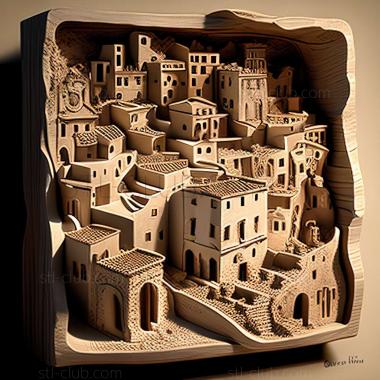 3D model Matera in Italy (STL)